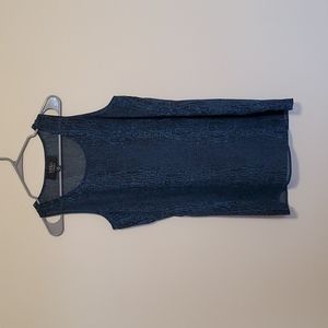 Dash by Kardashian Teal and black Sleeveless shear bathing suit coverup